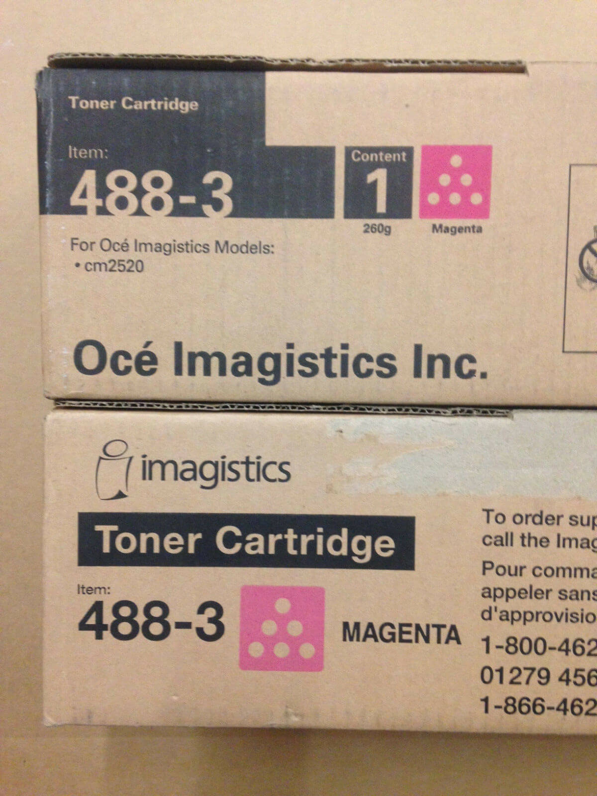 2pk Genuine Oce 488-3 Magenta Toner Cartridge for CM2520 - Same Day Shipping - copier-clearance-center