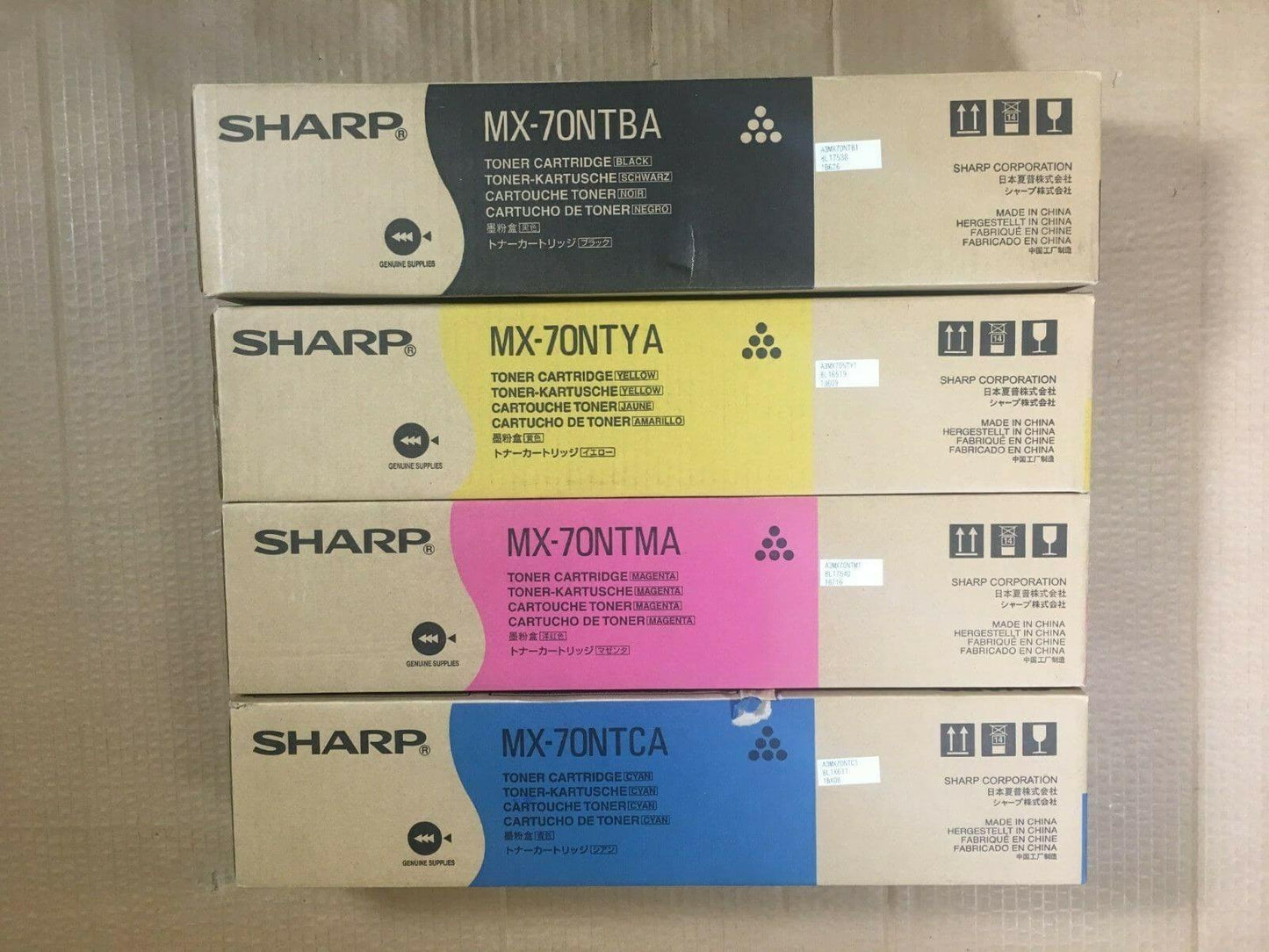 Genuine Sharp MX-70NT CMYK MX-5500N MX-6200N MX-7000N Same Day Shipping - copier-clearance-center