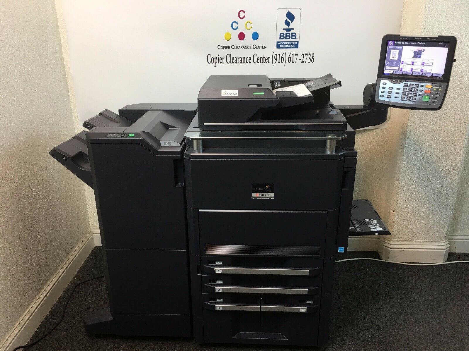Kyocera TASKalfa 7550ci Copier Printer Scanner Fax Finisher low meter 388k 75PPM - copier-clearance-center