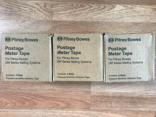 3 NEW IN BOX Pitney Bowes Postage Meter Tape 627-8 (3 Rolls Each) Same Day Ship! - copier-clearance-center