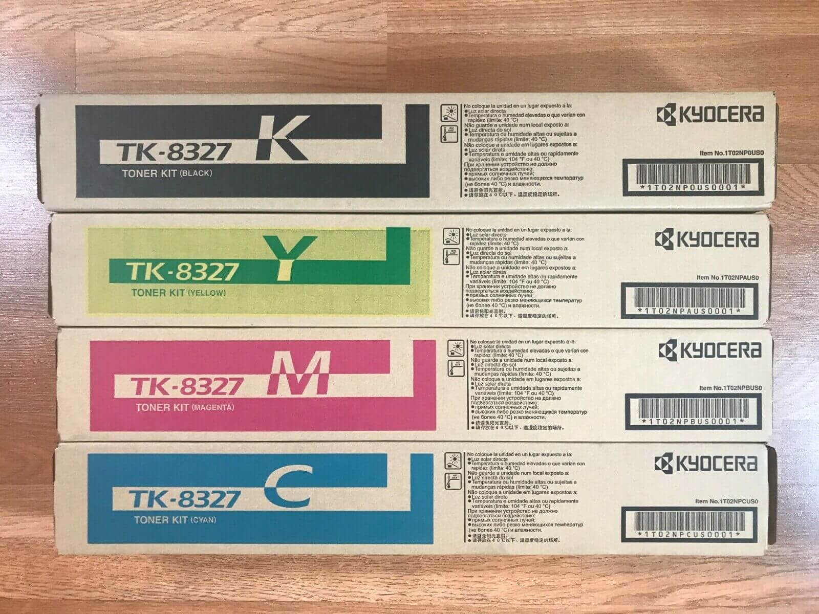 Genuine Kyocera TK-8327 CMYK Toner Kit For TASKalfa 2551ci Same Day Shipping - copier-clearance-center