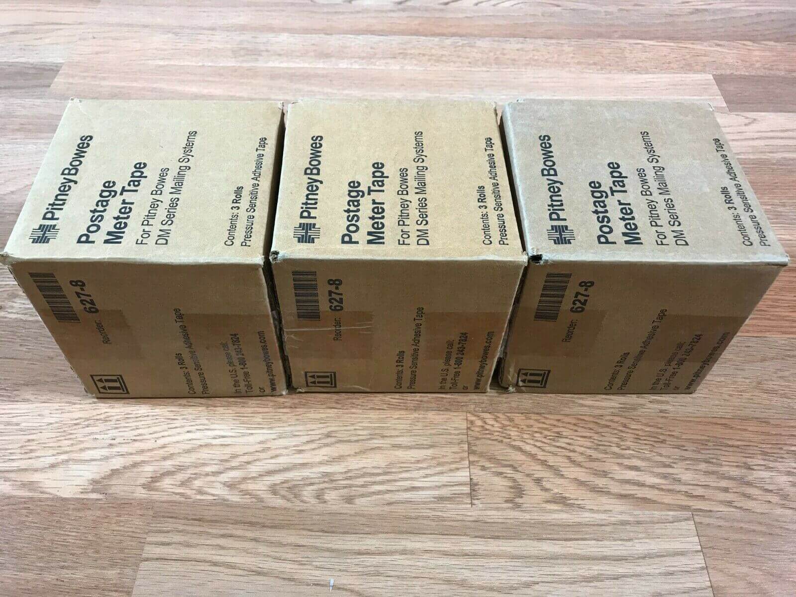 3 NEW IN BOX Pitney Bowes Postage Meter Tape 627-8 (3 Rolls Each) Same Day Ship! - copier-clearance-center