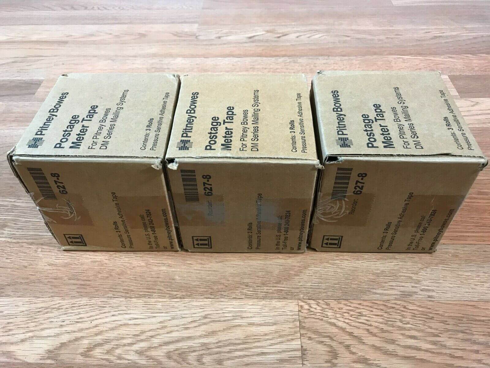 3 NEW IN BOX Pitney Bowes Postage Meter Tape 627-8 (3 Rolls Each) Same Day Ship! - copier-clearance-center