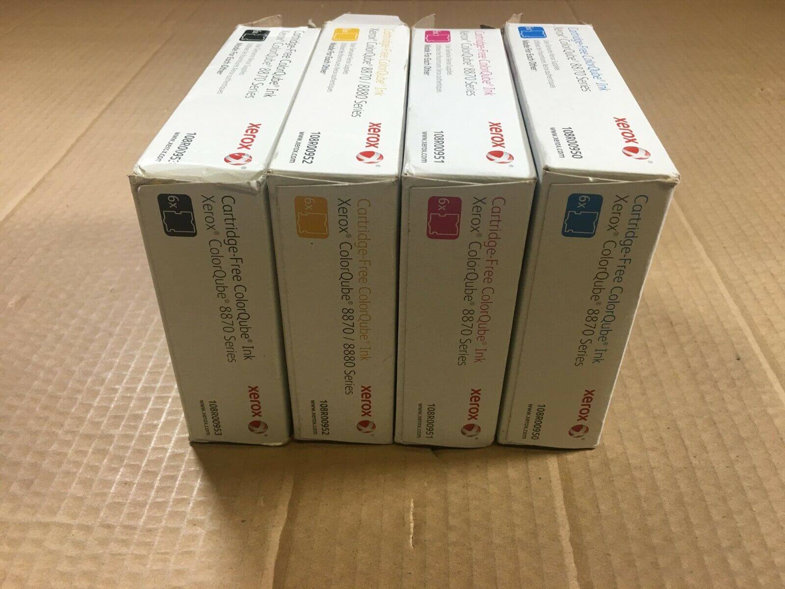 Open Box Xerox ColorQube 8870 R00950-53 CMYK Set - FedEx 2Day Air!! - copier-clearance-center
