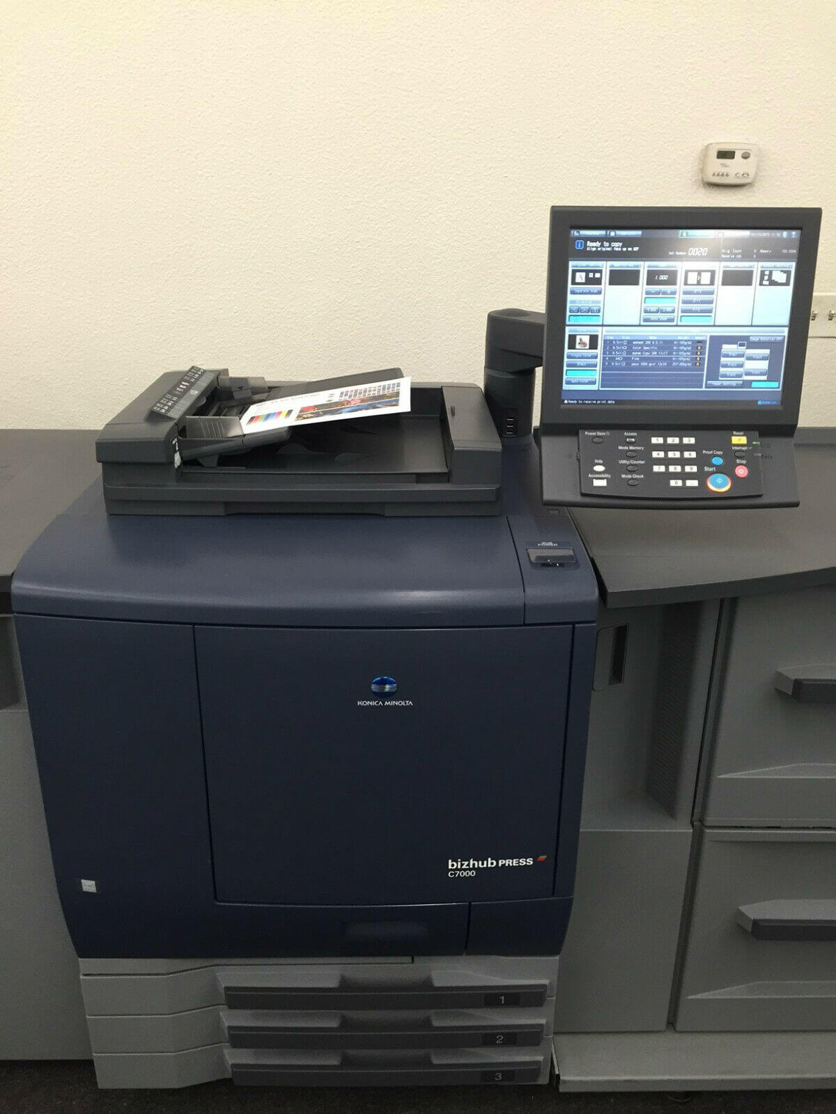 Konica Minolta Bizhub Press C7000 Copier Printer Scanner LCT Pro 80 Fiery 630k - copier-clearance-center