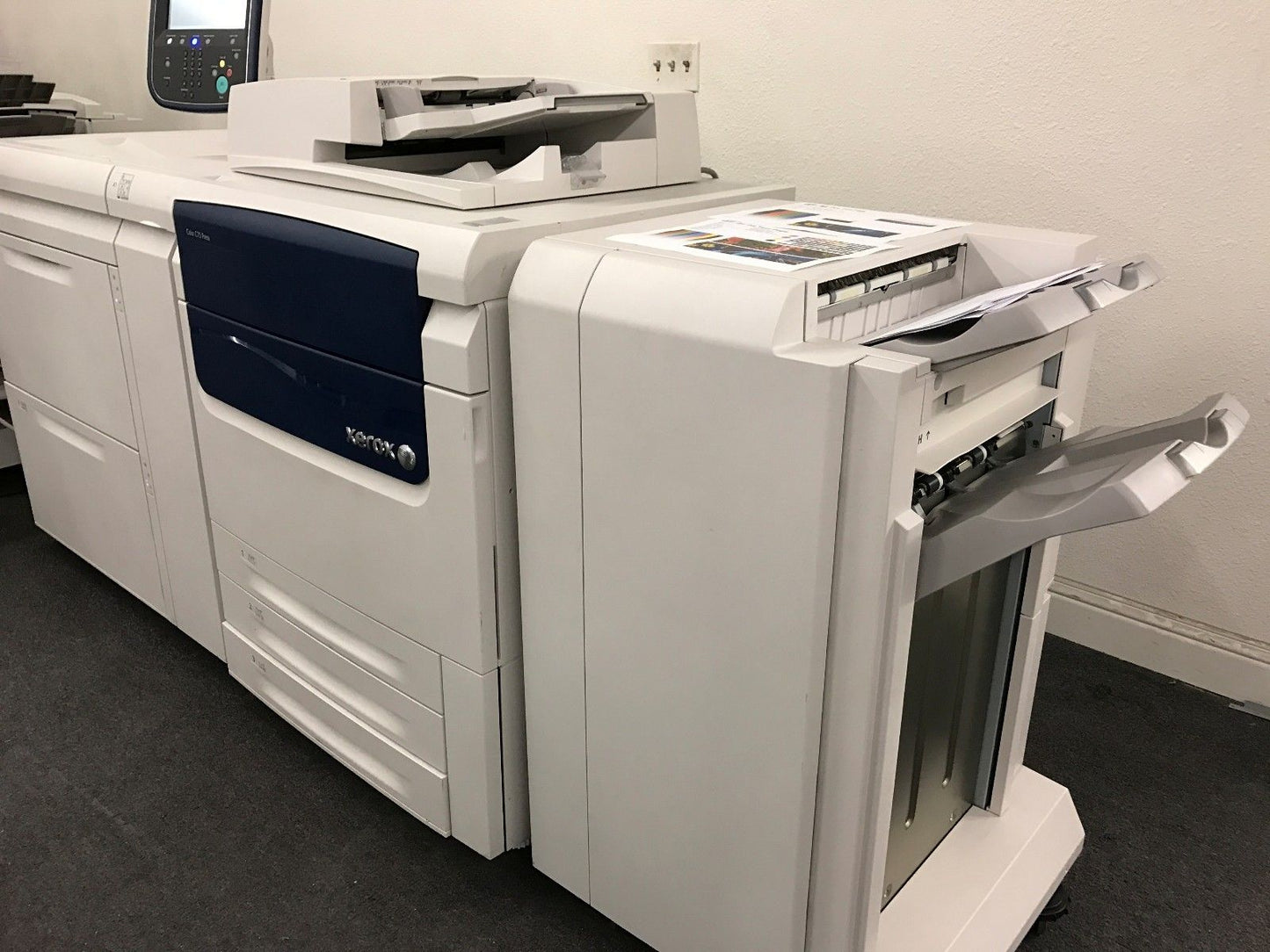 Xerox Color C75 Press Copier Printer Scanner with EXC75 Fiery 300gsm Duplex 345k - copier-clearance-center