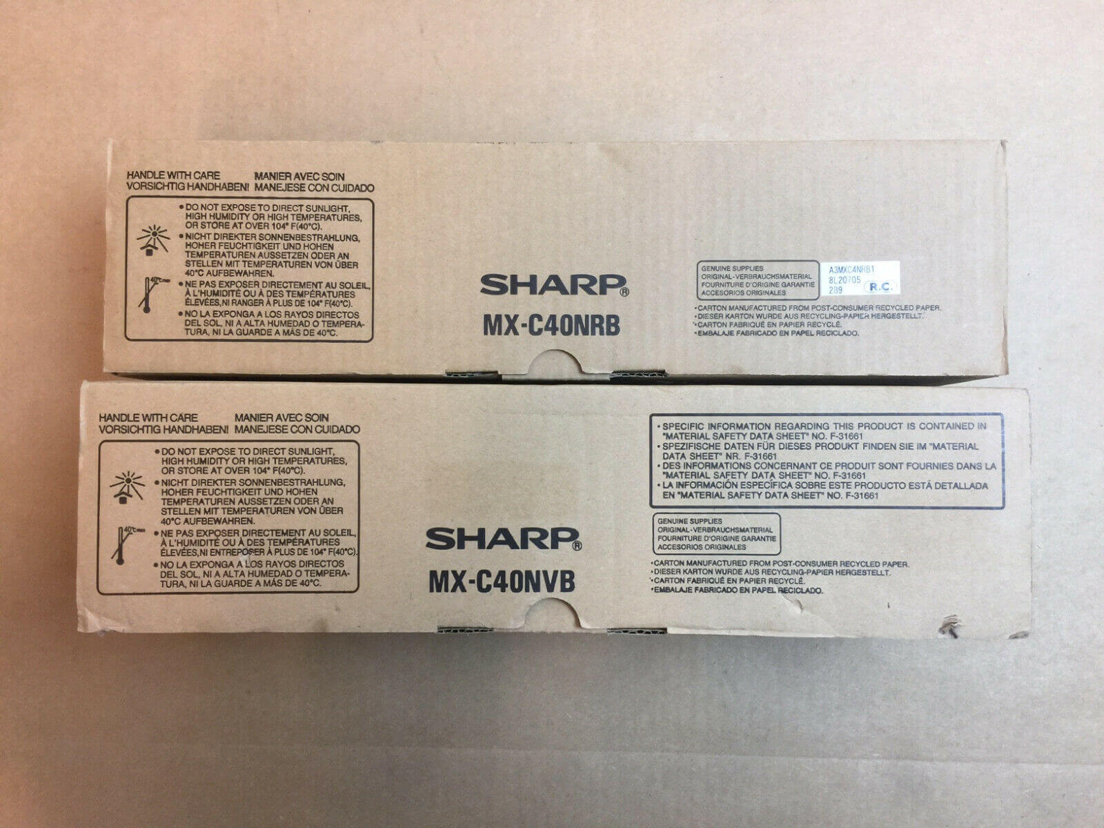 Sharp MX-C40NVB MX-C40NRB Developer & Black Drum Combo for MXC311 FedEX 2Day - copier-clearance-center