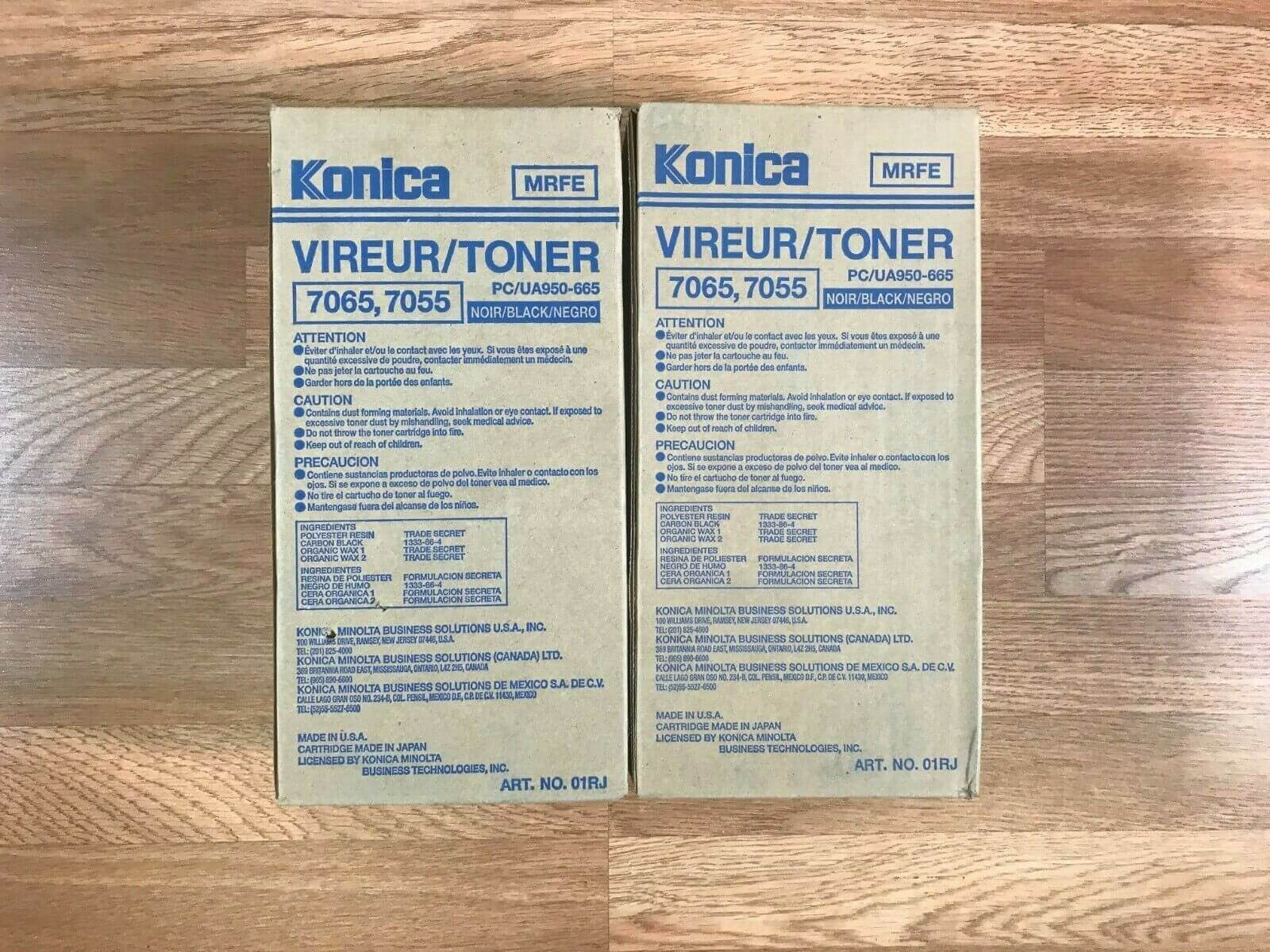 Lot Of 2 Genuine Konica 7065, 7055 Black Toner PC-UA950-665 Same Day Shipping!! - copier-clearance-center