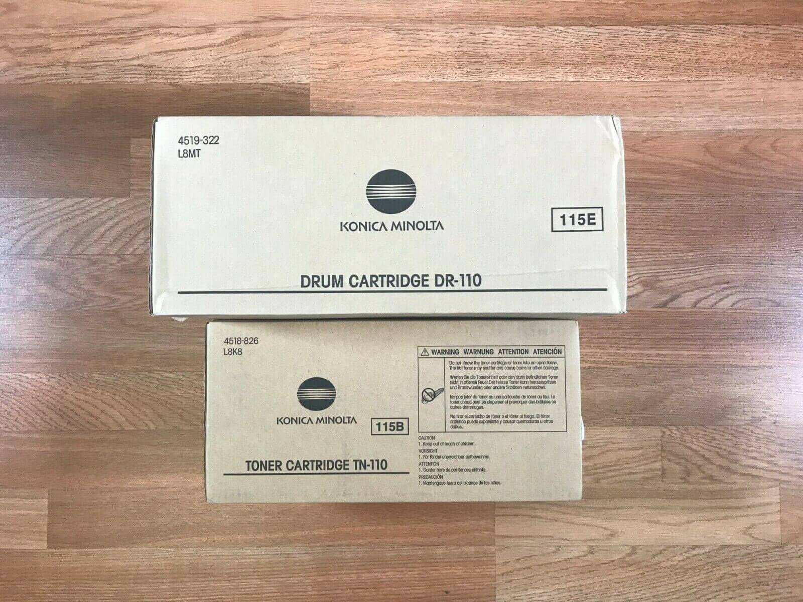 Konica Minolta DR-110 & TN-110 Drum & Toner For 2900 and 3900 Same Day Shipping! - copier-clearance-center