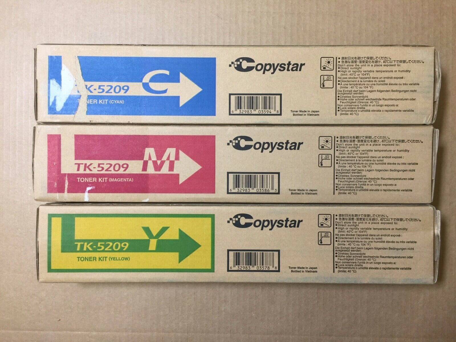 Genuine Copystar TK-5209 CMY Color Set for CS356ci - FedEx 2Day Air!! - copier-clearance-center
