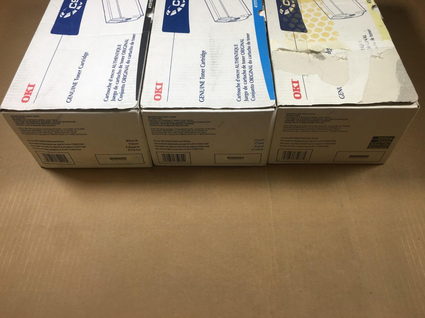 Oki C9200 C9400 CYK Toner Cartridge Set 41515208 41515207 41515205 FedEx 2Day!! - copier-clearance-center