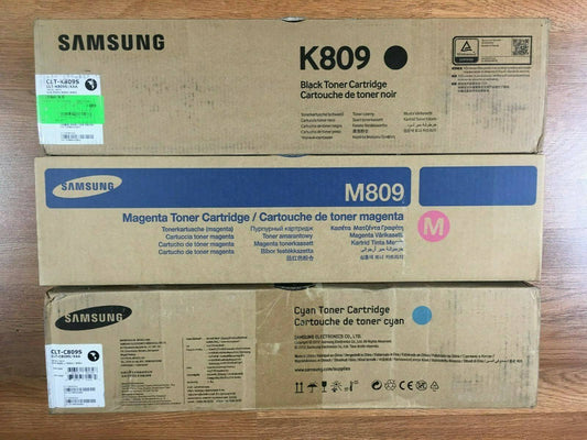 Lot Of 3 Genuine Samsung CLT-809S CMK For CLX-9201-9251-9301 FedEx 2Day Air!! - copier-clearance-center