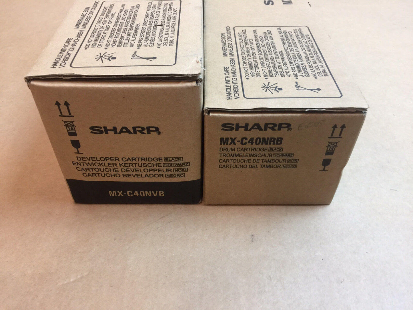 Sharp MX-C40NVB MX-C40NRB Developer & Black Drum Combo for MXC311 FedEX 2Day - copier-clearance-center