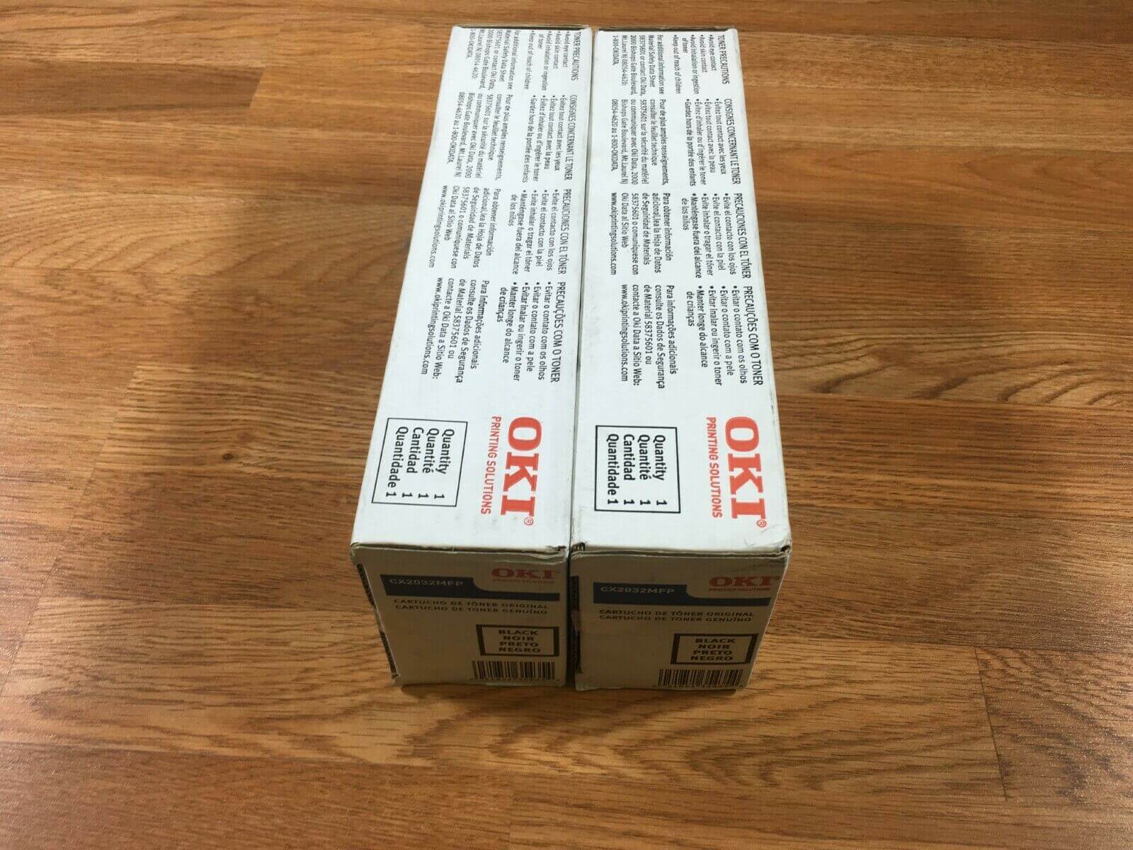 Lot Of 2 Genuine Oki Black Toner Cartridge CX2032MFP FedEx 2Day Air!! - copier-clearance-center