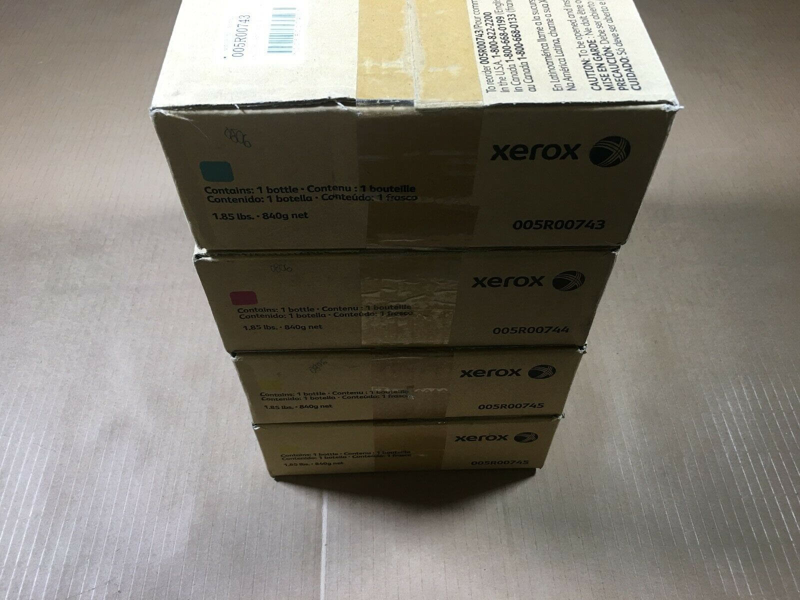 Open Box Xerox Color 1000 800 Press Developer CMYY 005R00745-43 - FedEx 2Day Air - copier-clearance-center