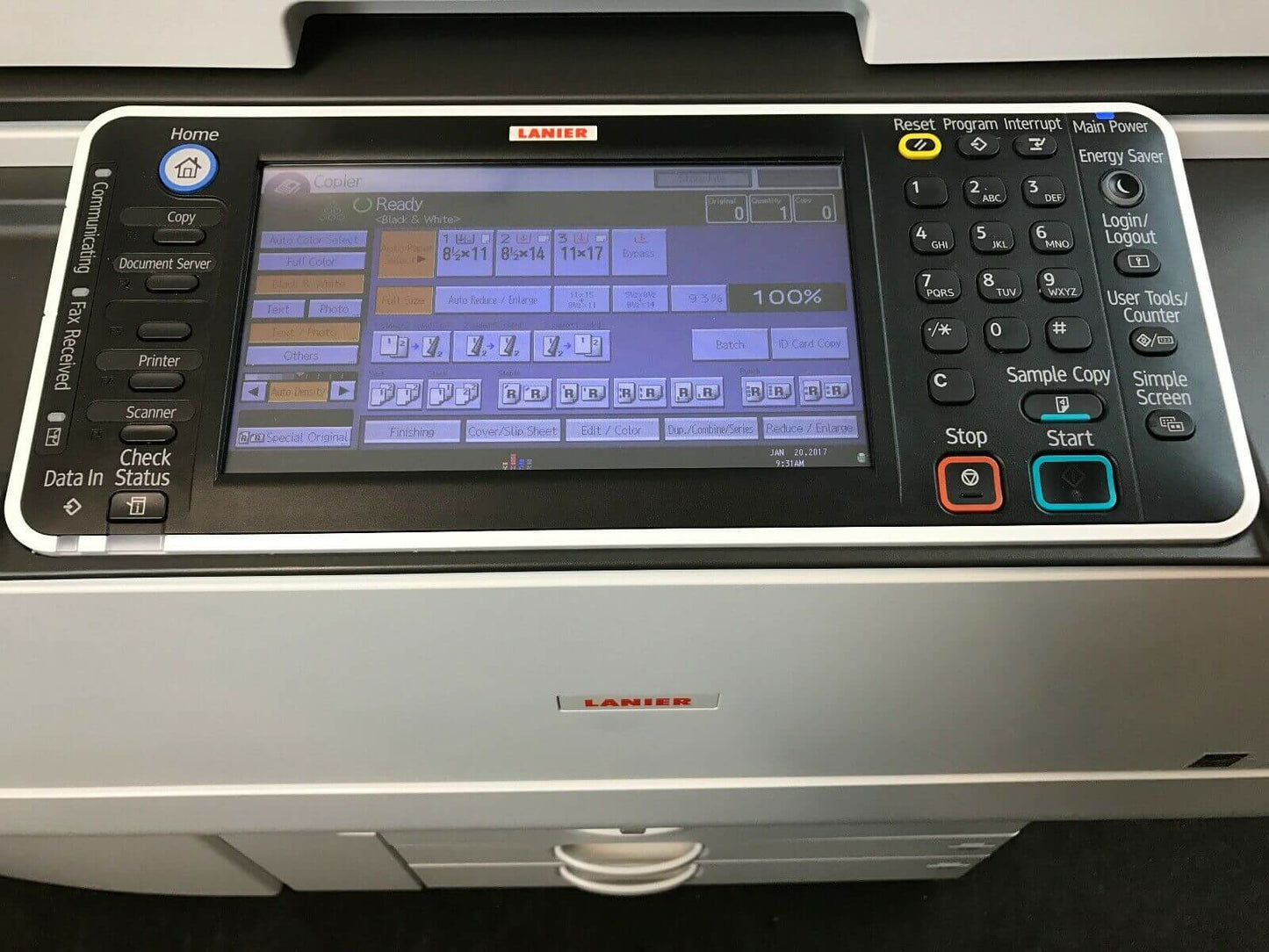 Ricoh Lanier Aficio MP C6502 Color Copier Printer Scanner Finisher LOW 589k page - copier-clearance-center
