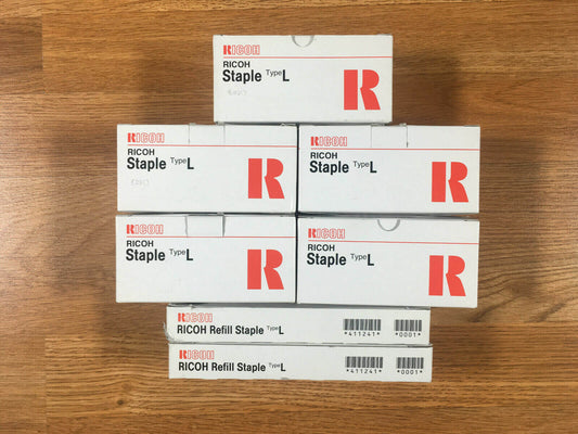 Lot of 7 Genuine Ricoh Type L Staple 411240 Refill Staple 411241 FedEx 2Day Air! - copier-clearance-center