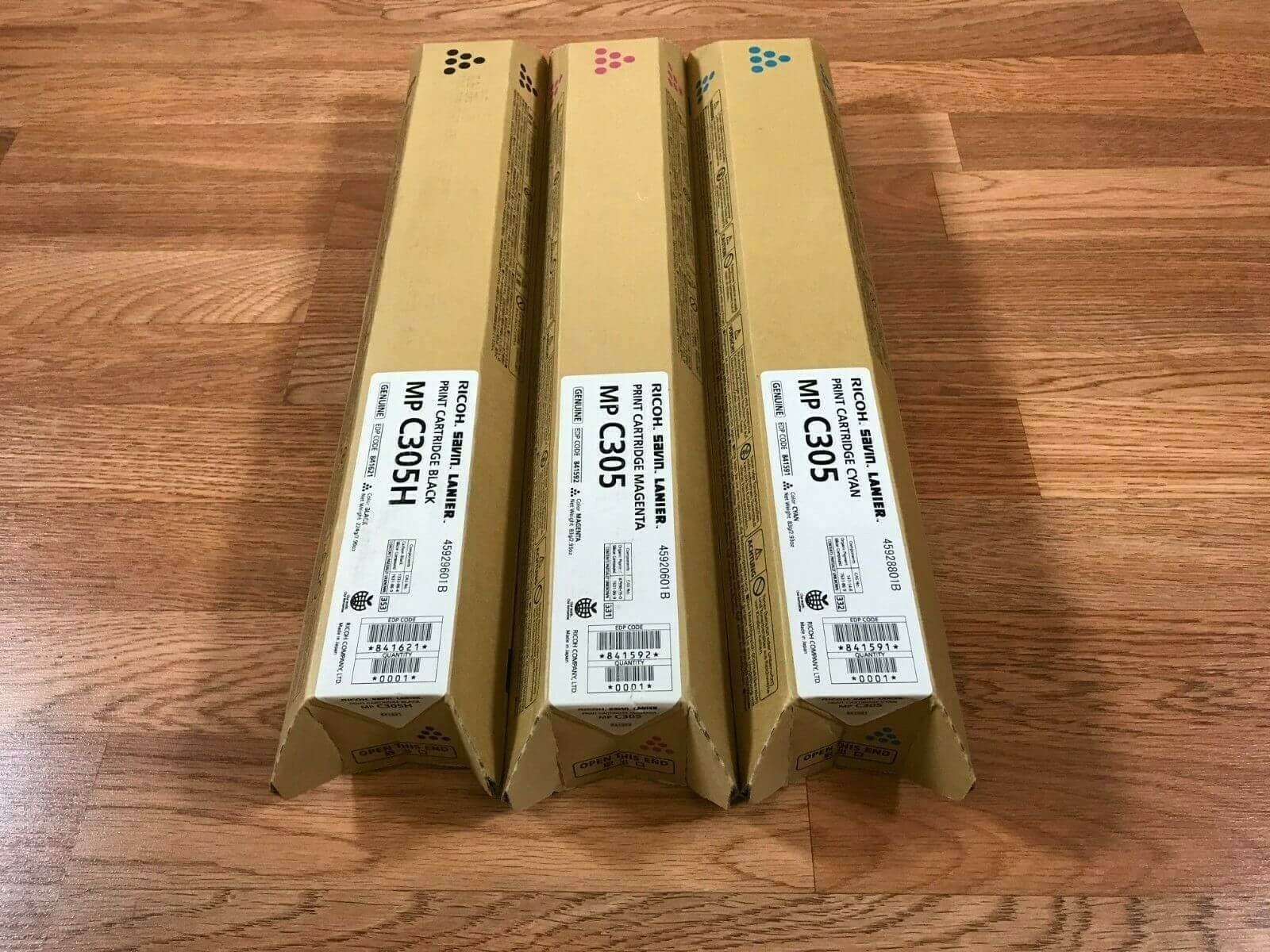Lot Of 3 Ricoh MP C305 CM - MP C305H K 841591-92-841621 Same Day Shipping! - copier-clearance-center