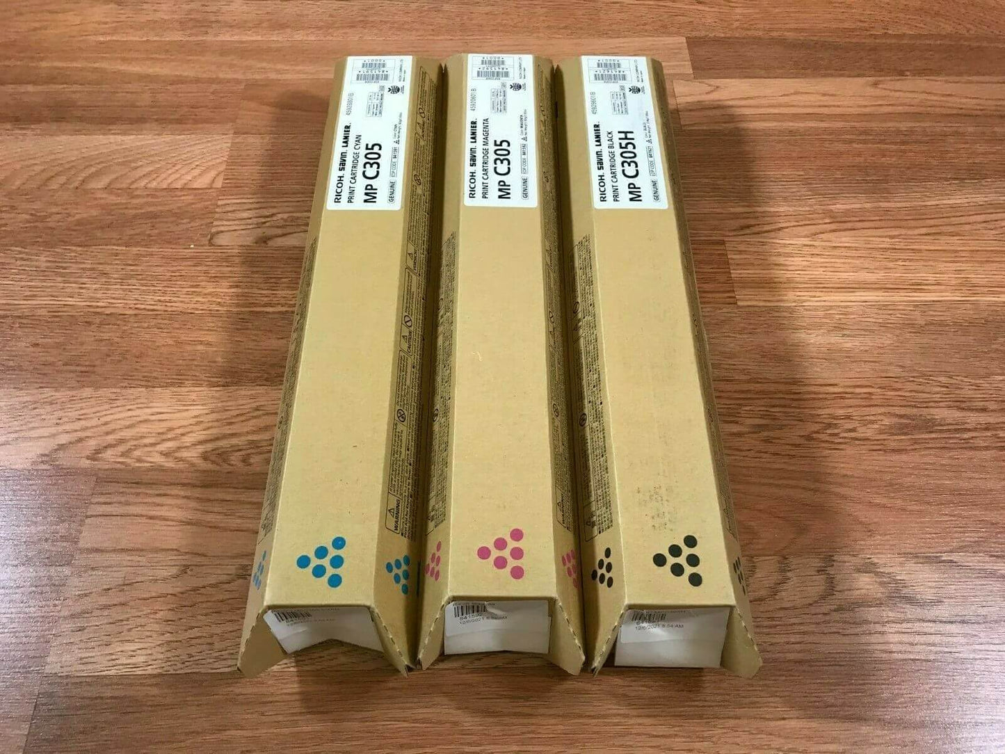 Lot Of 3 Ricoh MP C305 CM - MP C305H K 841591-92-841621 Same Day Shipping! - copier-clearance-center