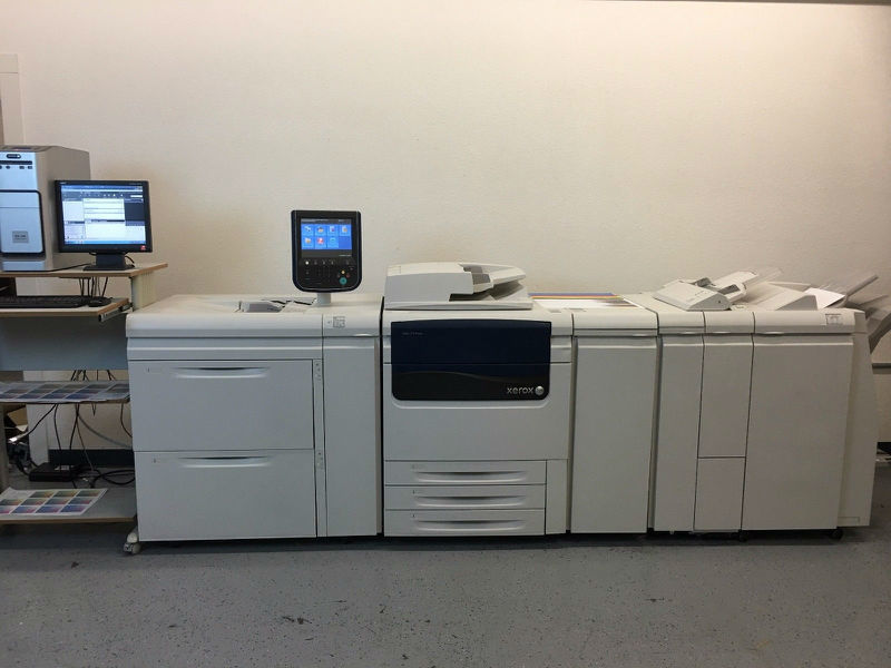 Xerox Color J75 Press Copier Printer Scanner with EXJ75 Fiery 300gsm Duplex 152k - copier-clearance-center