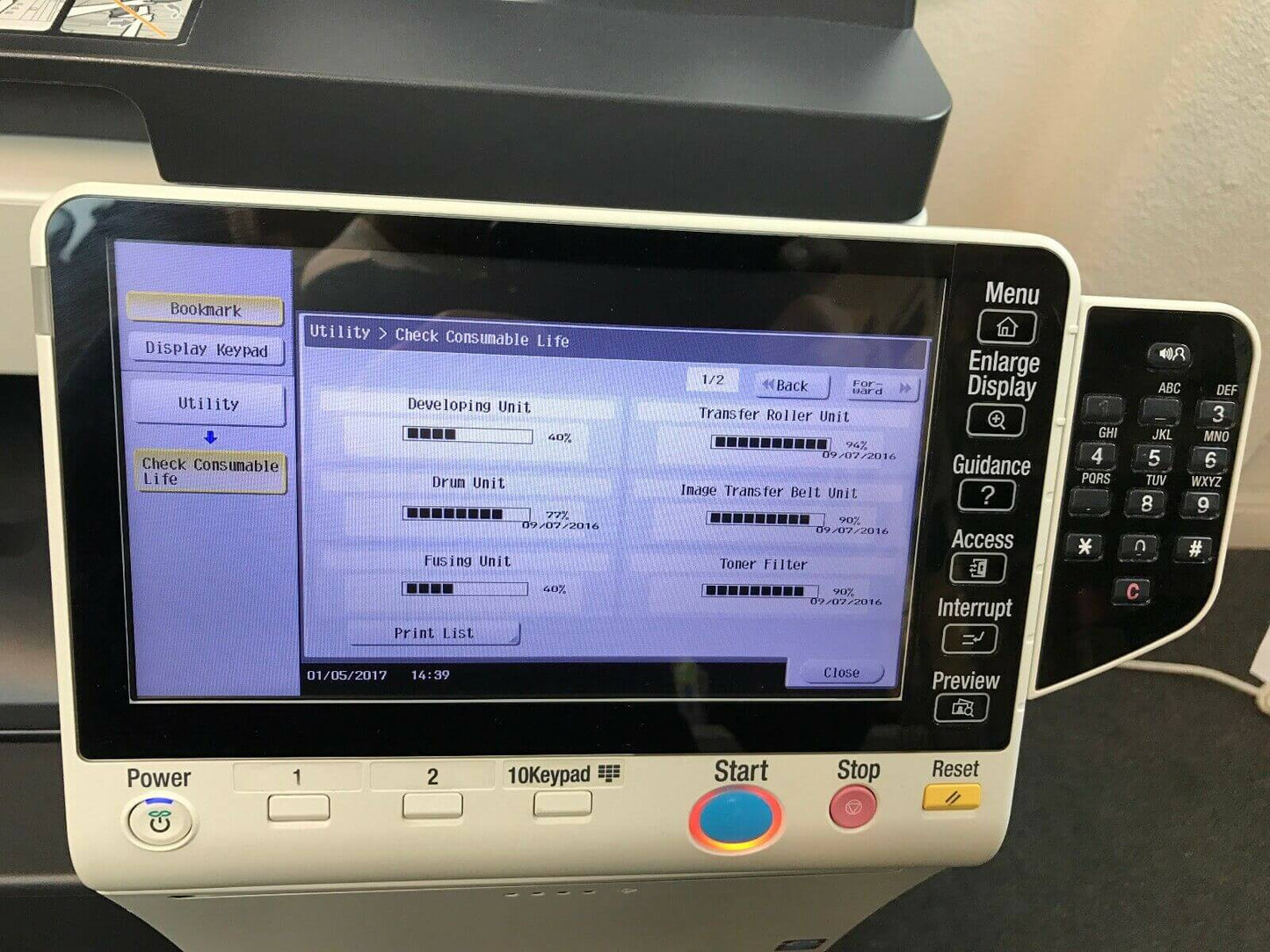 Konica Minolta Bizhub 454e Black & White Copier Printer Scanner Fax Finisher - copier-clearance-center
