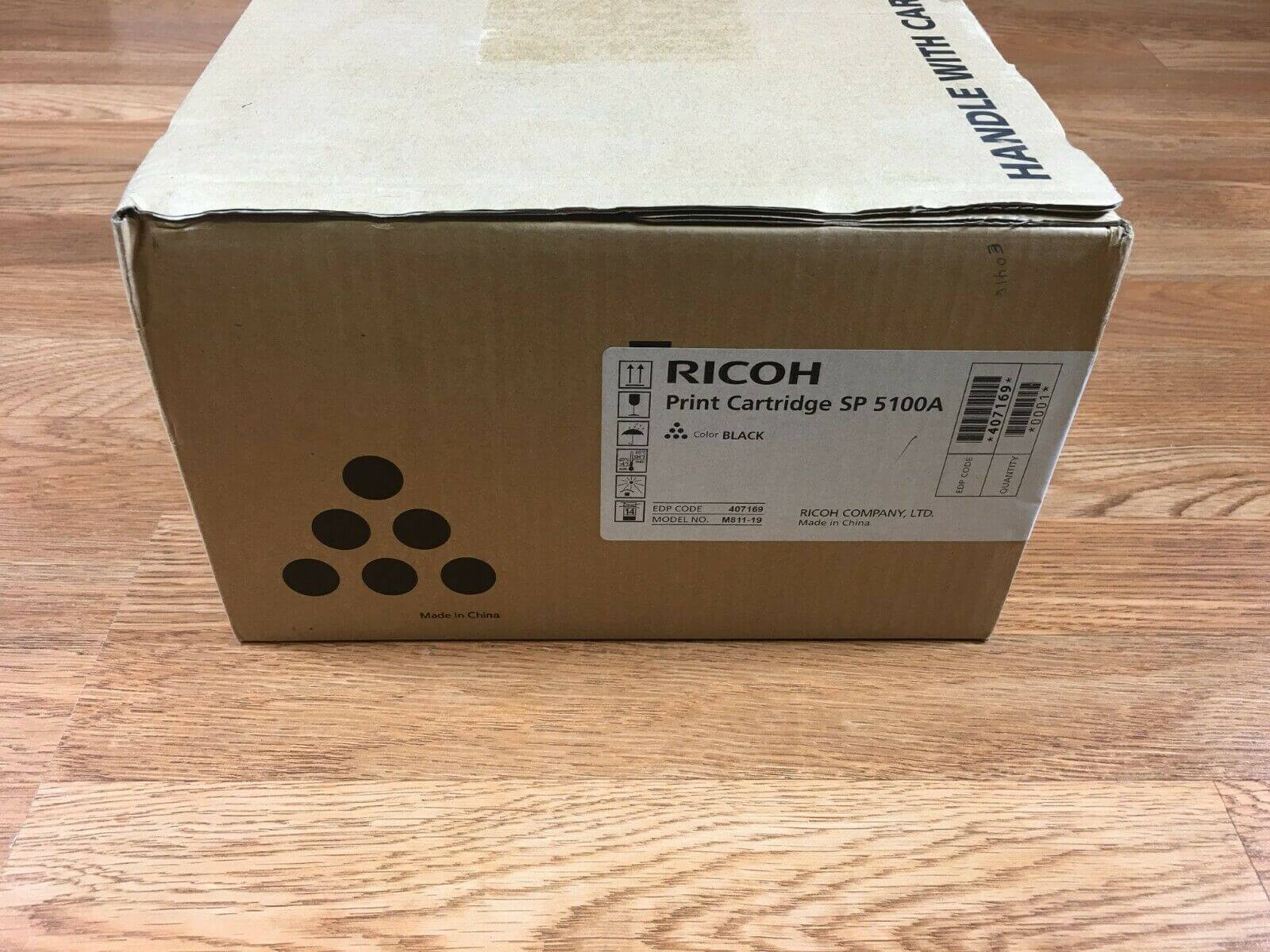 Genuine New Ricoh SP 5100A Black Print Cartridge 407169 FedEx 2Day Air!! - copier-clearance-center