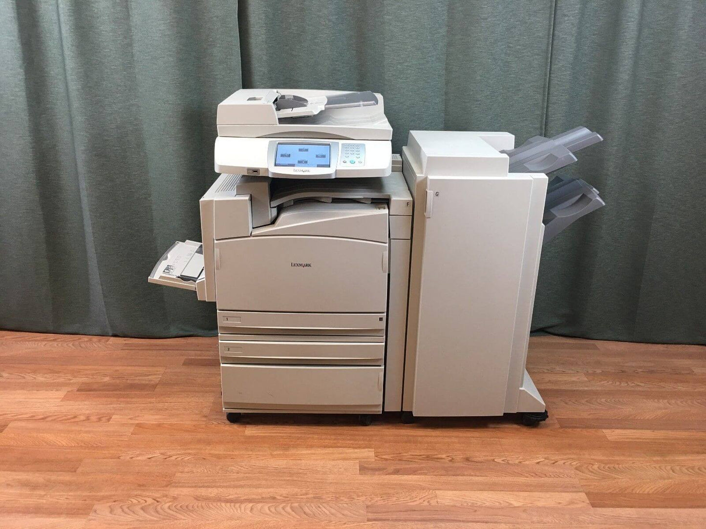 Gestetner Dsm755 with Booklet finisher Copy Print Scan FREE SHIPPING in USA !! - copier-clearance-center