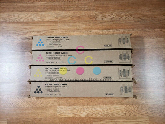 Ricoh IM C3500-C3000 CMYK Toner Set EDP: 842251- 54 FedEx 2Day Air!! - copier-clearance-center